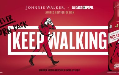 JOHNNIE WALKER LANZA BOTELLA ETIQUETA ROJA CON DISEÑO EDICIÓN LIMITADA