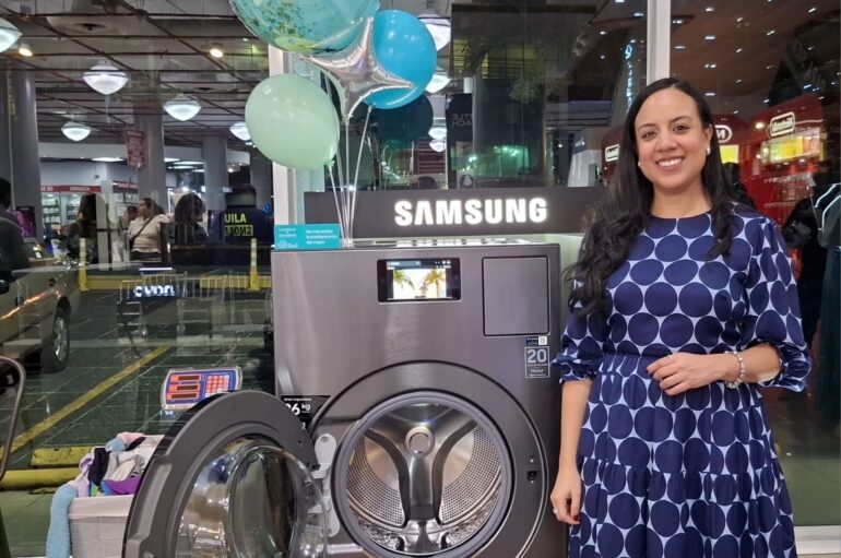 Llega a Panamá la nueva lavadora y secadora Bespoke IA Samsung