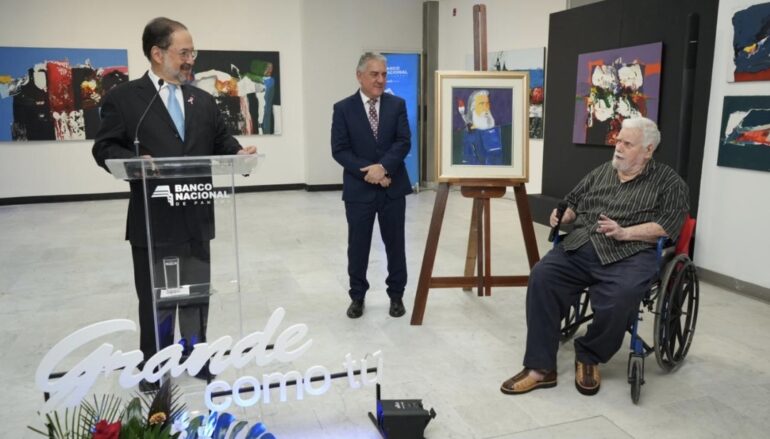 Obras se exhiben del pintor Alvarado en el Banco Nacional de Panamá