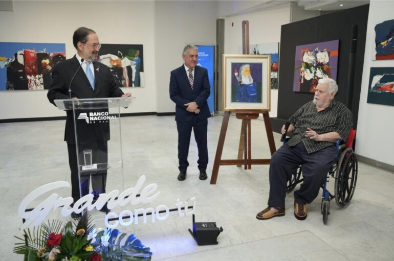 Obras se exhiben del pintor Alvarado en el Banco Nacional de Panamá